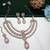Pink yellow gold premium designer american diamond and stone work necklace set