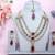 Purple yellow gold premium designer american diamond and stone work necklace set