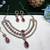 Purple yellow gold premium designer american diamond and stone work necklace set