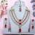 Pink yellow gold premium designer american diamond and stone work necklace set