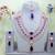 Blue rose gold premium designer american diamond and stone work necklace set