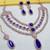 Blue rose gold premium designer american diamond and stone work necklace set