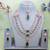 Green rose gold premium designer american diamond and stone work necklace set
