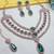 Green rose gold premium designer american diamond and stone work necklace set