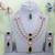 Green rose gold premium designer american diamond and stone work necklace set
