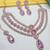 Purple rose gold premium designer american diamond and stone work necklace set