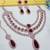 Maroon rose gold premium designer american diamond and stone work necklace set