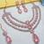 Pink rose gold premium designer american diamond and stone work necklace set