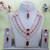 Purple rose gold premium designer american diamond and stone work necklace set