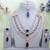 Blue rose gold premium designer american diamond and stone work necklace set