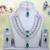 Green rhodium premium designer american diamond and stone work necklace set