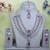 Purple rhodium premium designer american diamond and stone work necklace set