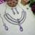 Purple rhodium premium designer american diamond and stone work necklace set