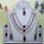 Maroon rhodium premium designer american diamond and stone work necklace set