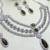Green rhodium premium designer american diamond and stone work necklace set
