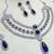 Blue rhodium premium designer american diamond and stone work necklace set
