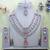 Pink rhodium premium designer american diamond and stone work necklace set