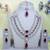 Purple rhodium premium designer american diamond and stone work necklace set