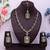 Gold yellow gold premium designer american diamond and stone work necklace set