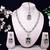Green yellow gold premium designer american diamond and stone work necklace set