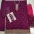 Purple Premium Embroidered Vichitra Silk Semi Stitched Salwar Suit
