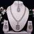 Purple yellow gold premium designer american diamond and stone work necklace set