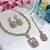 Purple yellow gold premium designer american diamond and stone work necklace set