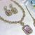 Purple yellow gold premium designer american diamond and stone work necklace set
