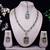 Green yellow gold premium designer american diamond and stone work necklace set