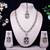 Blue yellow gold premium designer american diamond and stone work necklace set