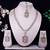 Pink yellow gold premium designer american diamond and stone work necklace set