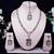 Purple yellow gold premium designer american diamond and stone work necklace set