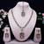 Pink yellow gold premium designer american diamond and stone work necklace set