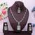 White yellow gold premium designer american diamond and stone work necklace set