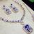 Blue rose gold premium designer american diamond and stone work necklace set