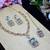Green rose gold premium designer american diamond and stone work necklace set