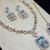 Green rose gold premium designer american diamond and stone work necklace set