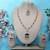 Green rose gold premium designer american diamond and stone work necklace set