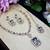 Green rose gold premium designer american diamond and stone work necklace set