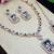 Green rose gold premium designer american diamond and stone work necklace set