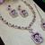 Maroon rose gold premium designer american diamond and stone work necklace set
