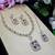 Green rose gold premium designer american diamond and stone work necklace set