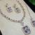 Green rose gold premium designer american diamond and stone work necklace set