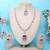 Blue rose gold premium designer american diamond and stone work necklace set