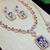Blue rose gold premium designer american diamond and stone work necklace set
