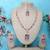 Purple rose gold premium designer american diamond and stone work necklace set