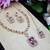 Purple rose gold premium designer american diamond and stone work necklace set