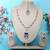 Blue rose gold premium designer american diamond and stone work necklace set