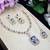 Blue rose gold premium designer american diamond and stone work necklace set
