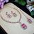 Pink rose gold premium designer american diamond and stone work necklace set